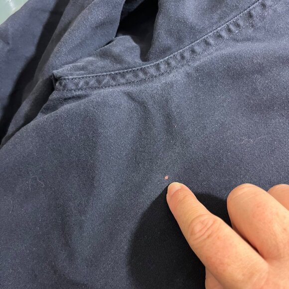 Woolrich men's flannel shirt jacket S blue soft flannel lined button front - Picture 10 of 11